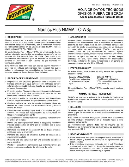 02 HDT NAUTIC PLUS NMMA TC-W3 R2 - Roshfrans