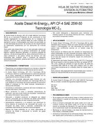 Aceite Diesel Hi-Energy® API CF-4 SAE 25W-50 ... - Roshfrans