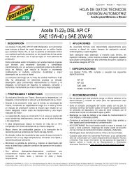 Aceite Ti-22® DSL API CF SAE 15W-40 y SAE 20W-50 - Roshfrans