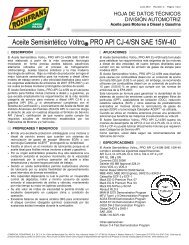 Aceite Semisintético Voltro® PRO API CJ-4/SN SAE ... - Roshfrans