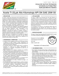 Aceite Ti-22®ak Alto Kilometraje API SN SAE 25W-50 - Roshfrans