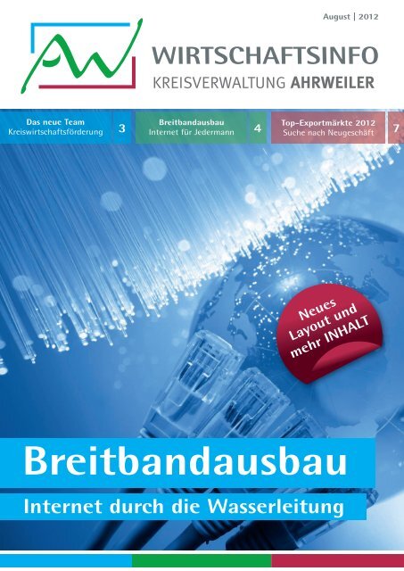 AW-Wirtschaftsinfo August 2012 - Breitbandausbau - Internet durch die Wasserleitung