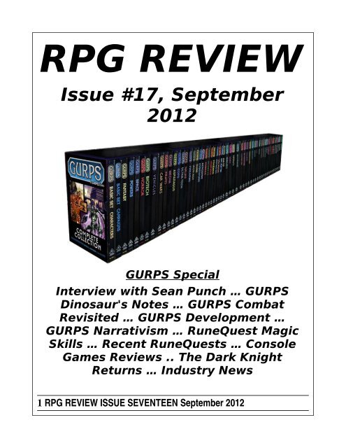 seventeenth issue - RPG Review