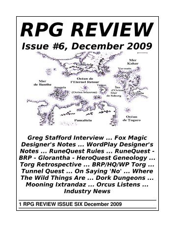 sixth issue - RPG Review