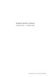 robert henry symons - Biographical Memoirs of Fellows of the Royal ...