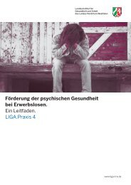 Förderung der psychischen Gesundheit bei Erwerbslosen. Ein - LIA