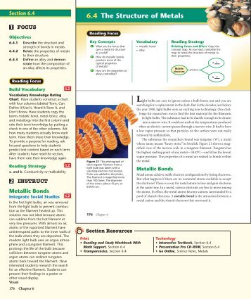 6.4 The Structure of Metals