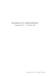Christopherson press - Biographical Memoirs of Fellows of the ...