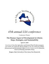 lsa_45thmeeting_prog.. - Center for African Studies - Rutgers, The ...