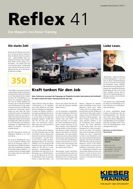 Kraft tanken für den Job - Reflex - Kieser Training