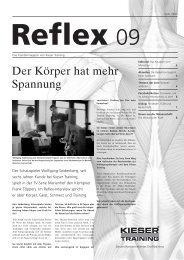 Der Körper hat mehr Spannung - Reflex - Kieser Training