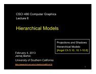 Hierarchical Models - University of Southern California