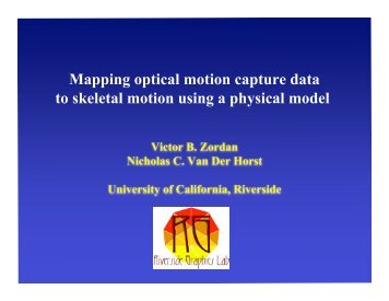 Mapping optical motion capture data to skeletal motion using a ...