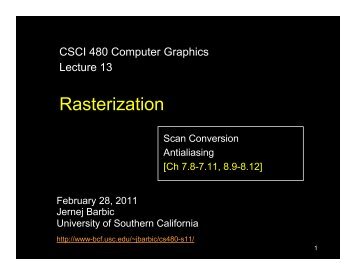 Rasterization - University of Southern California