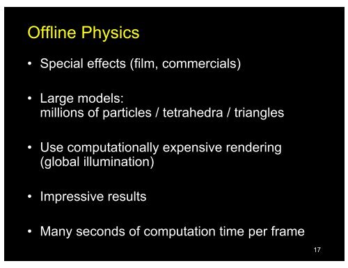 Physically Based Simulation - University of Southern California