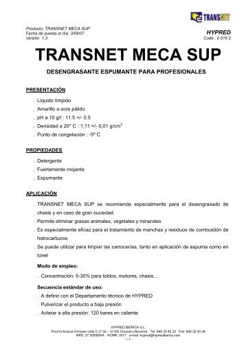 TRANSNET MECA SUP