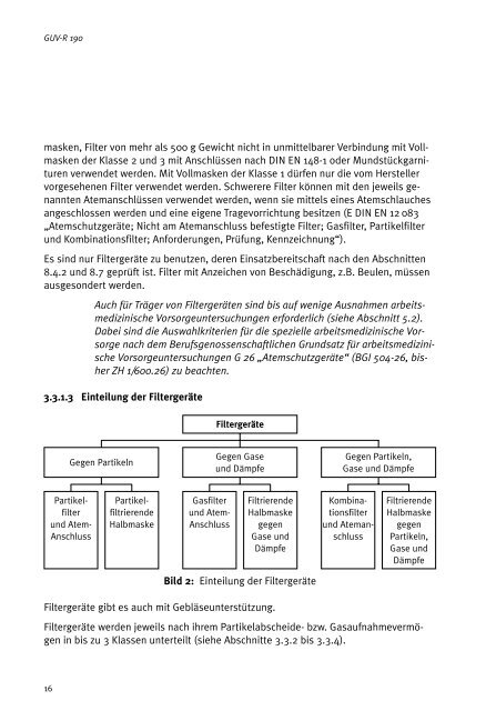 GUV-R 190 - GUV-Regel „Benutzung von Atemschutzgeräten