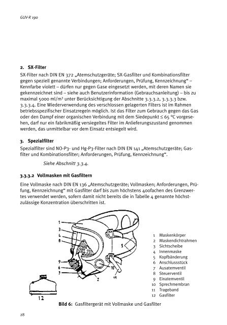 GUV-R 190 - GUV-Regel „Benutzung von Atemschutzgeräten