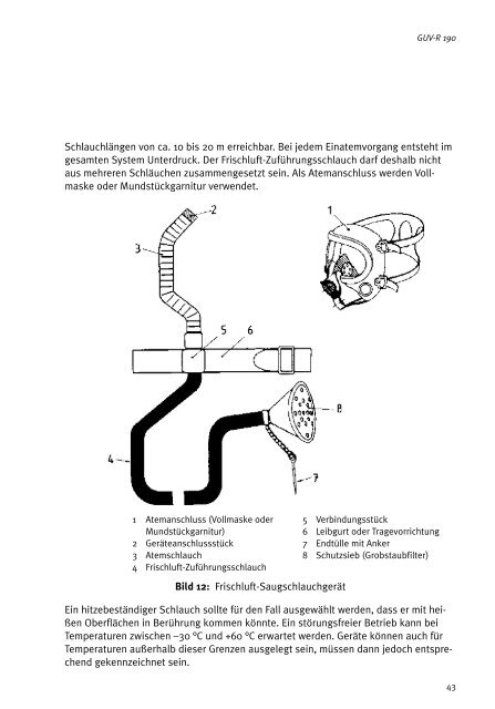 GUV-R 190 - GUV-Regel „Benutzung von Atemschutzgeräten