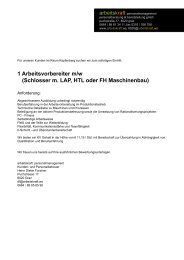 1 Arbeitsvorbereiter m/w (Schlosser m. LAP, HTL oder FH - arbeitskraft