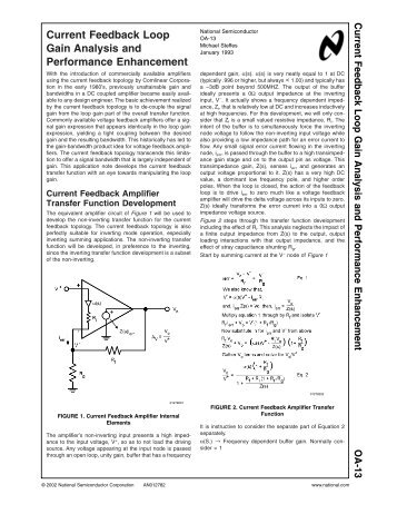 OA-13 Current Feedback Loop Gain Analysis and Performance ...