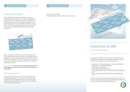 SozialTicket im VRR