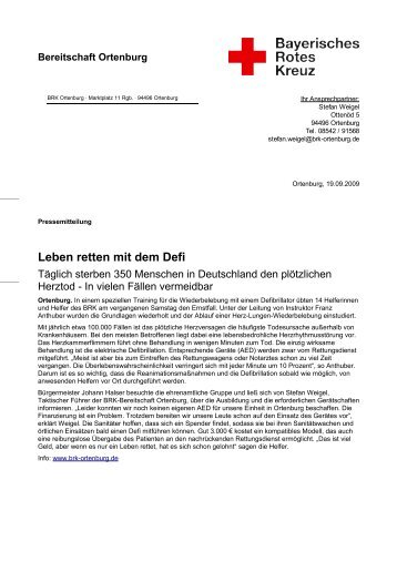 Pressemitteilung zu unserem Frühdefi-Projekt (PDF)