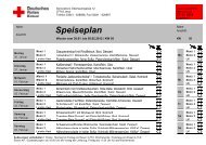 der aktuelle Speiseplan