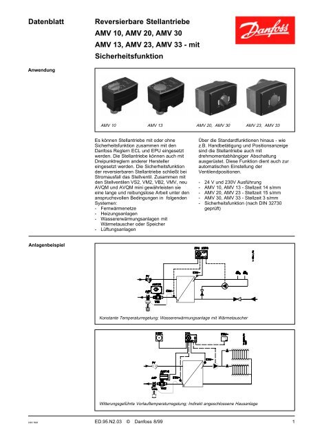 Datenblatt Reversierbare Stellantriebe AMV 10, AMV ... - aqotec.com