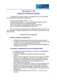 Manual ELT 35i Sistema de Backup Celular
