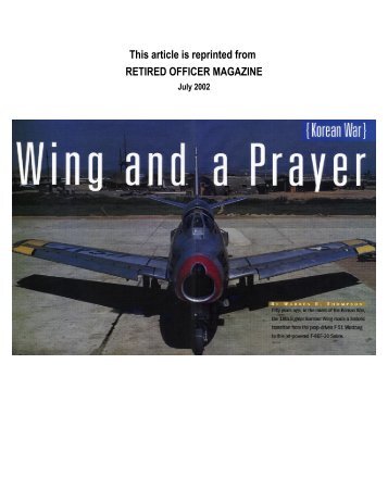 This article is reprinted from RETIRED OFFICER MAGAZINE