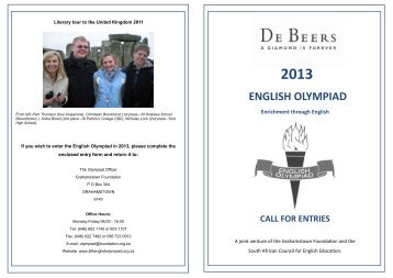 Call for Entries 2013 - English Olympiad