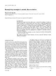 Reweighting strategies in seismic deconvolution - Geophysical ...