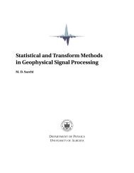 Statistical and Transform Methods in Geophysical Signal Processing