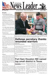 Defense secretary thanks wounded warriors - Fort Sam Houston ...