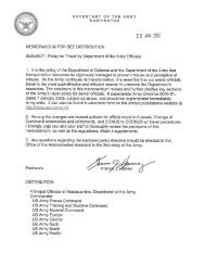 Army Directive 2006-01 - Fort Sam Houston - U.S. Army