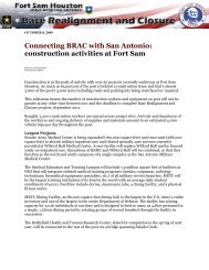 Connecting BRAC with San Antonio ... - Fort Sam Houston