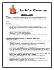 Student Council Information 2012-2013 - San Rafael Elementary ...