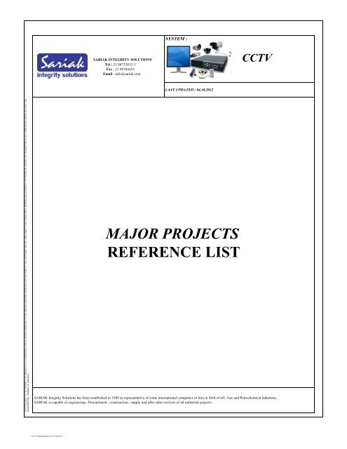 Reference List - Sariak