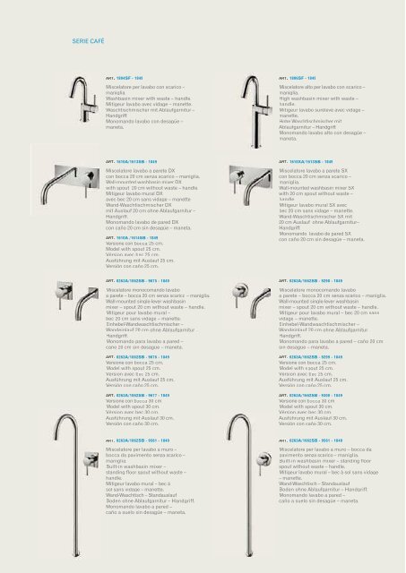index bagno accessori cucina docce disegni tecnici - Terra Italia