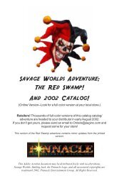 Savage Worlds Adventure: The REd Swamp! And ... - Savagepedia