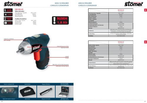 ELEKTROWERKZEUGE POWER TOOLS