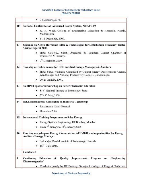 Prof. (Dr.) H.H.Patel - Sarvajanik College of Engineering Technology