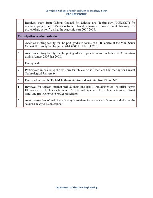 Prof. (Dr.) H.H.Patel - Sarvajanik College of Engineering Technology