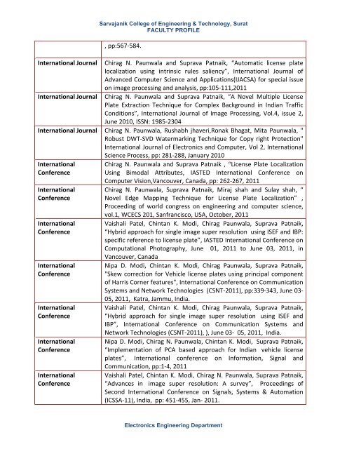 Prof. (Dr.) - Sarvajanik College of Engineering Technology