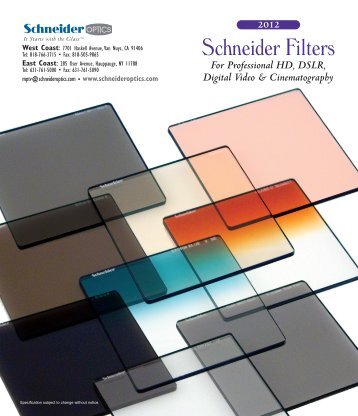 Schneider Filters - Schneider Optics