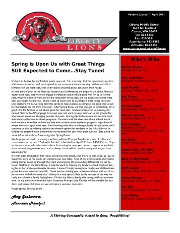 April Newsletter 2011 Final 032911.pub - Camas School District