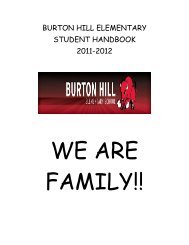 Burton Hill Student Handbook - Fort Worth ISD Schools