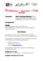 Ausschreibung Sprint Cup - Schulamt für die Stadt Krefeld