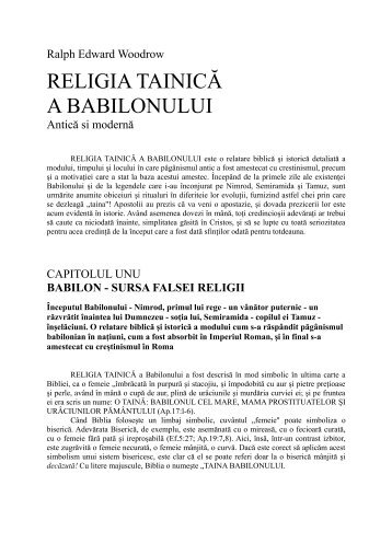 Ralph Edward Woodrow – Religia Tainica a Babilonului